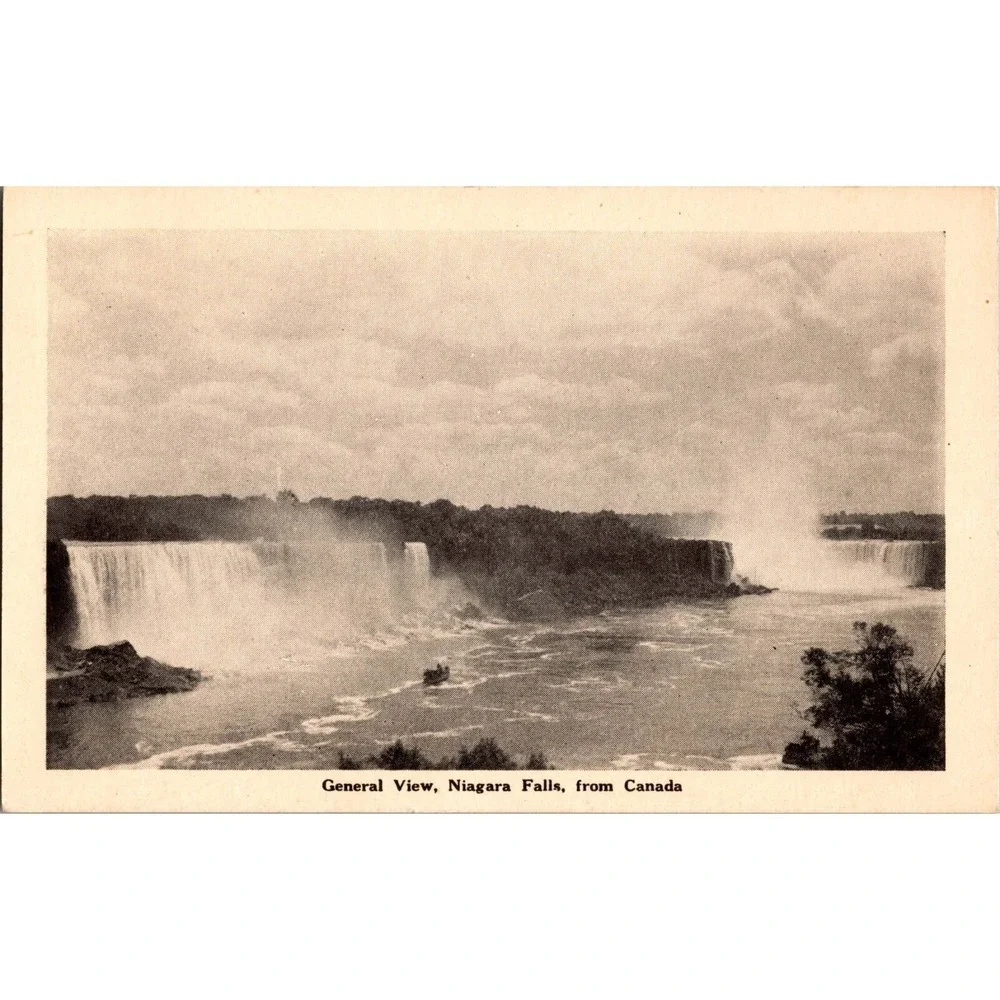 Vintage Postcard General View Niagara Falls from Canada F.H. Leslie Ltd.‎